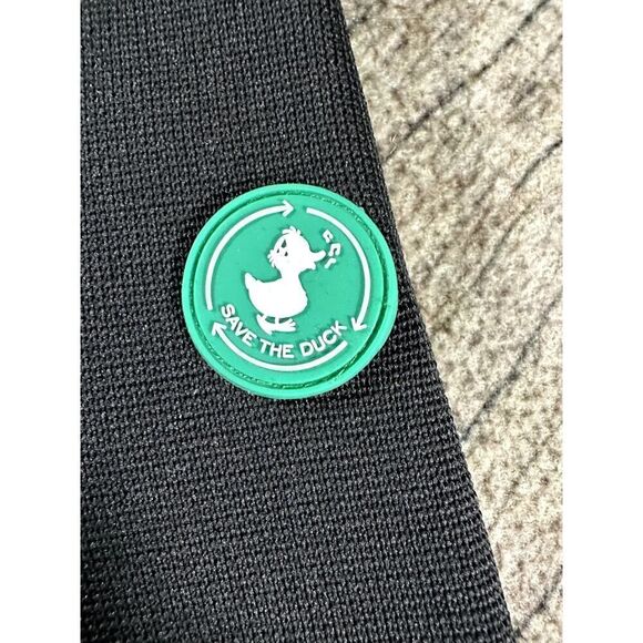 Save The Duck Women’s Sz 1X Plumtech Jacket Zip Quilted Half Puffer Black - Picture 4 of 10